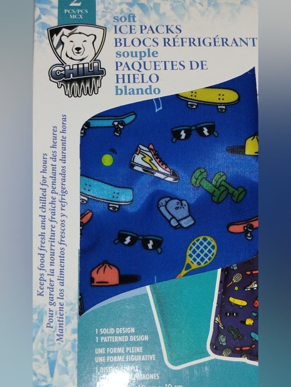 Blue Kids Home Kitchen Footie Ice Pack - Two Pack